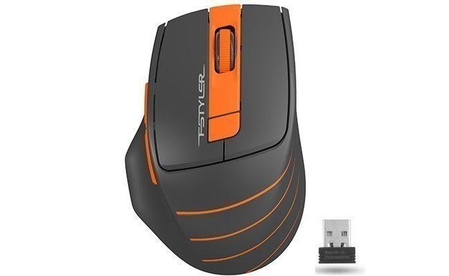 Mouse gaming wireless A4tech FG30 negru / portocaliu