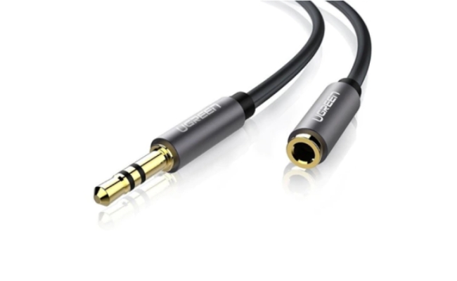 Cablu audio Ugreen AV118, 3.5 mm jack (T) la 3.5 mm jack (M), negru 10592