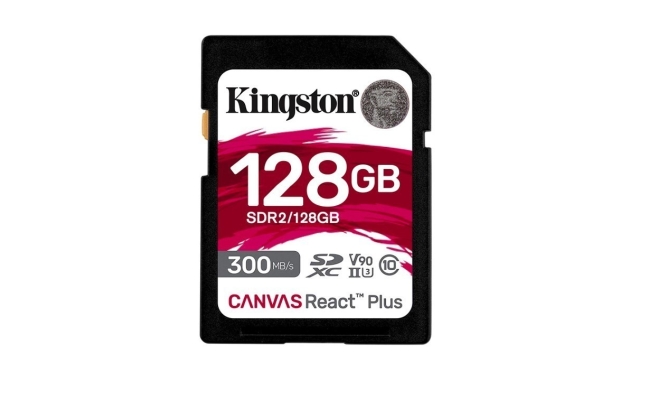 Card de Memorie SDHC Kingston Canvas React Plus 128Gb, Class 10