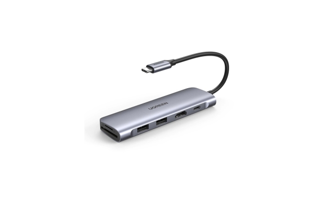 Docking Station Ugreen CM195 conectare PC USB Type-C, aluminiu, gri