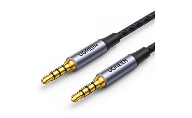 Cablu audio Ugreen AV183, stereo 4-pini (3.5 mm jack T/T), negru