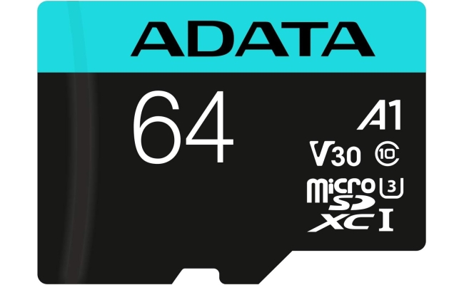 Card de memorie microSDXC Premier Pro ADATA 64GB UHS-I U3 V30 A2 cu adaptor