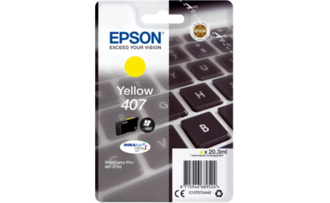 Cartus cerneala Epson C13T07U440, yellow, 1.9k, WorkForce Pro WF-4745 DTWF.