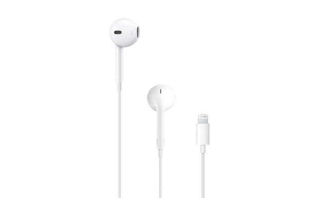 Casti Apple Earpods PHT14845, Lightning, Microfon pe fir, Alb