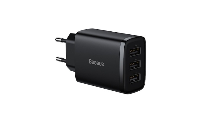 Incarcator retea Baseus Compact, Quick Charge, negru, CCXJ020101