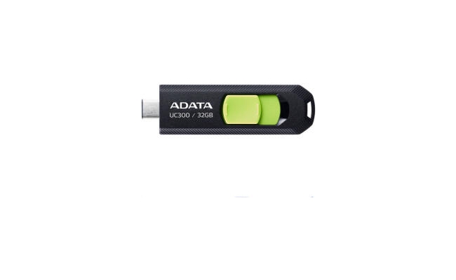 Memorie USB Type-C 3.2 Adata 32 GB, negru / verde (ACHO-UC300-32G-RBK/GN)