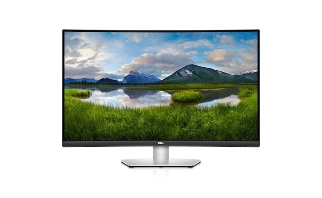 Monitor curbat LED VA Dell 31.5" S3221QSA, UHD 4K, Display Port, Argintiu