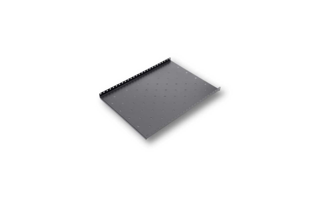 Raft fix capacitate ridicata pentru rack podea 600mm, negru RAL9004 - DATEUP,...