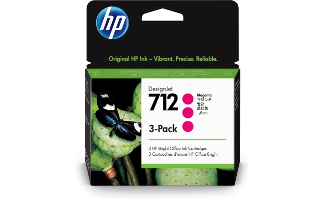 Tri-Pack Original HP Magenta, nr.712, pentru DesignJet Studio 24|Studio...