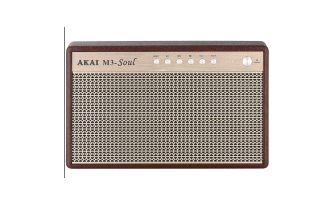 Boxa portabila Akai M3 SOUL, retro, 20 W RMS, Bluetooth, bej