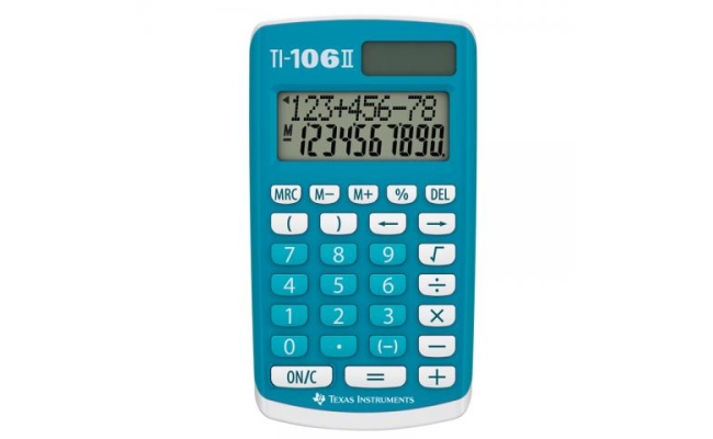 Calculator de birou Texas Instruments TI-106 II, albastru TI000275