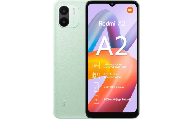 Telefon mobil Xiaomi Redmi A2, 2GB RAM, 32GB, Light Green REDMIA2-232DSGN