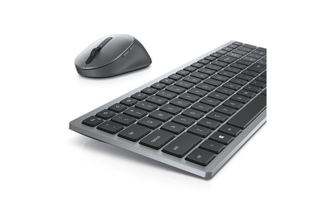 Kit tastatura si mouse Dell Premier Multi-Device KM7321W, wireless, negru...