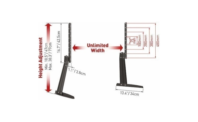 Suport TV de birou, Barkan S40, Fix, 32"-70", Negru 19482