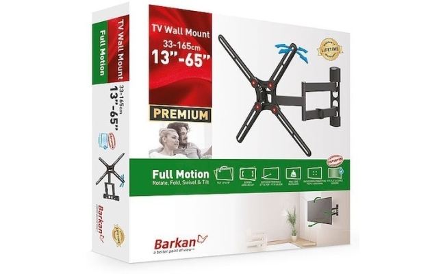 Suport TV de perete Barkan BM343, 13"- 65", negru 19668