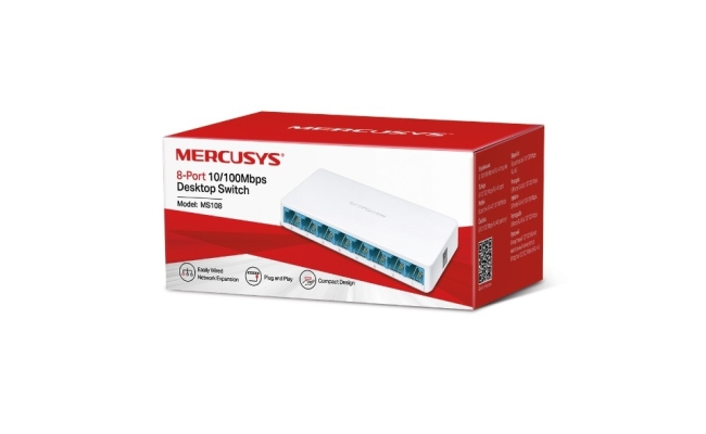 Switch Mercusys MS108, 8 Port, 10/100 Mbps 20999