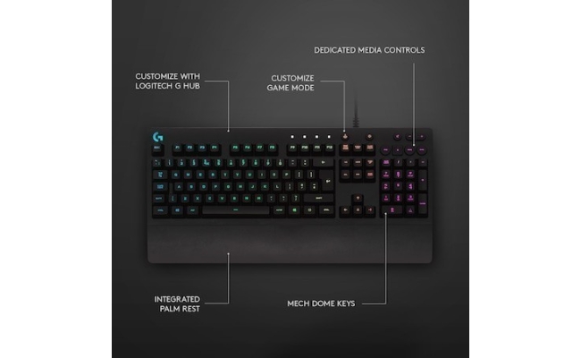 Tastatura gaming Logitech G213 RGB 920-008093, iluminata, black 21169