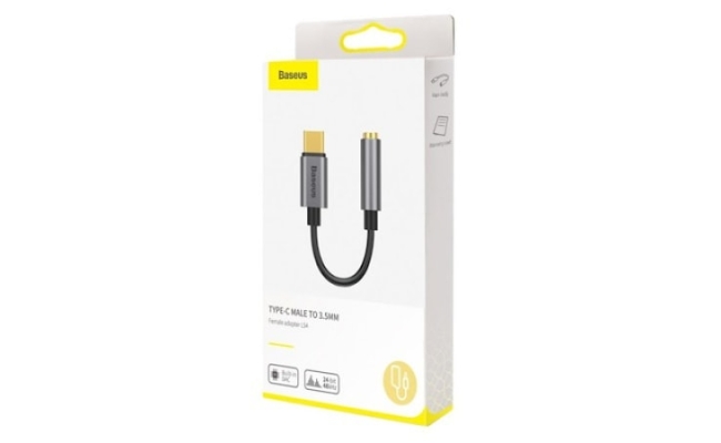 Cablu Adaptor Baseus CATL54-0G, USB Type-C (T) la 1 x Jack 3.5mm (M), lungime...