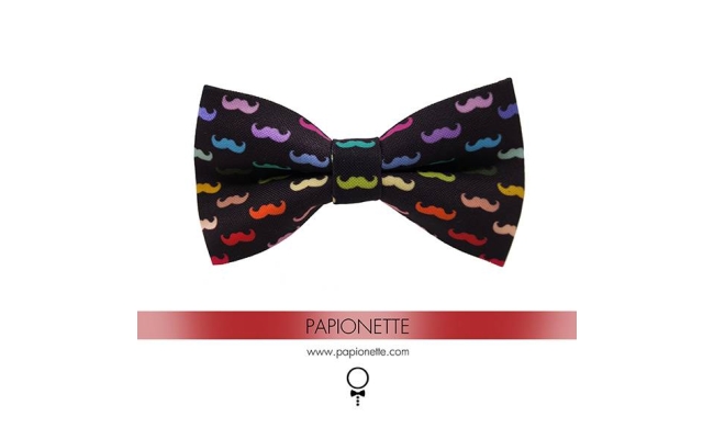 Papion Copii Colourful Moustache