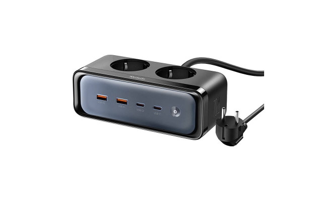 Prelungitor Mcdodo CH-4610 cu 2 prize si 4 porturi USB (2x USB-C, 2x USB-A),...