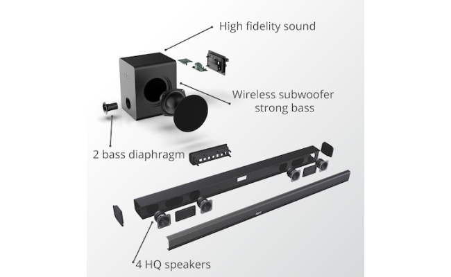 Soundbar AKAI ASB-6WSW, 2.1 canale, 70 W, Bluetooth, negru 21969