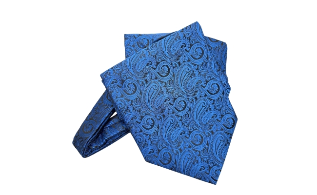 Eșarfă Ascot Blue Paisleys