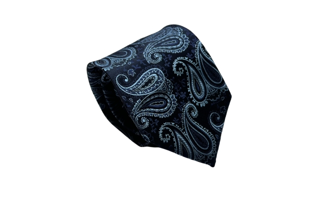 Cravata Paisley navy blue