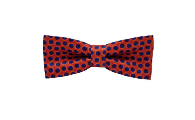 Papion Slim Orange Navy Dots