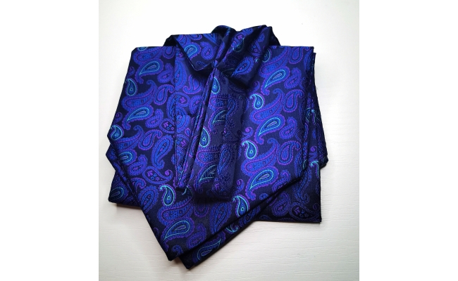 Esarfa Ascot Blue Paisley