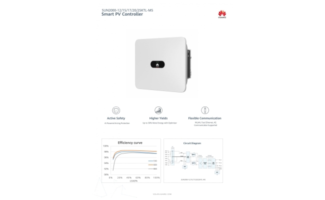 Invertor Trifazat 15 kW Huawei SUN2000-15KTL-M5 50899