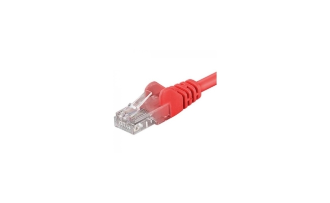 Patchcord UTP RJ45-RJ45 Cat.5e 0.25m, rosu, "UTP-5E-0.25-R" (timbru verde...