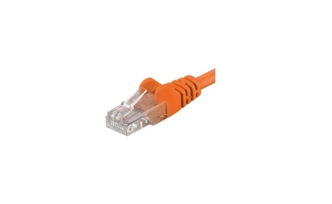 Patchcord UTP RJ45-RJ45 Cat.6, 0.25m, portocaliu, "UTP-6-0.25-O" (timbru...