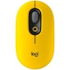 Mouse wireless Logitech POP cu emoji - Galben intens - 2.4GHz/BT - EMEA -...