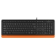 Tastatura A4Tech Fstyler USB cu fir negru si portocaliu (FK10 Orange) 