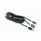 cablu alimentare si date Gembird CC-USB2-AM31-1M, incarcare simultana a 3...